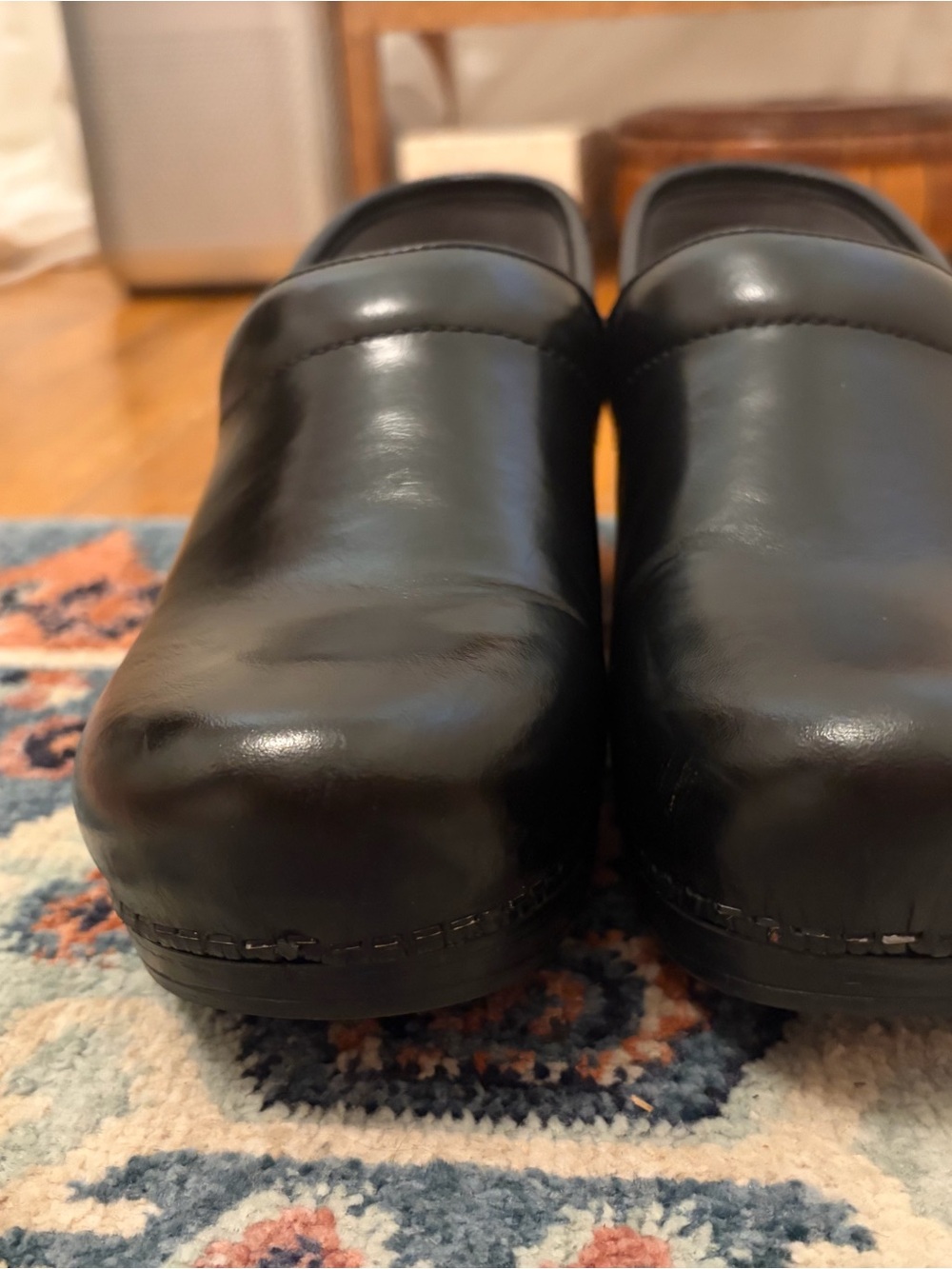 Dansko XP Black Leather Slip-On Clog BoHo Nurses Classic Artcore